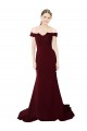 Wholesale V-Back Burgundy Gold Mermaid Sweetheart Sweep Train Prom Dress Canada