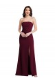 Wholesale Burgundy Gold Trumpet Strapless Long Prom Dress Canada