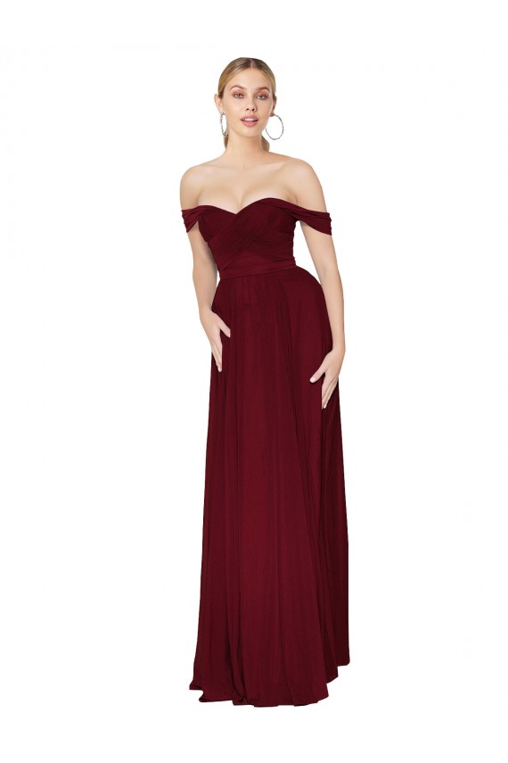 Wholesale Burgundy Mermaid High Neck Long Prom Dress Canada