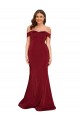 Wholesale Burgundy Mermaid Off the Shoulder Long Plus Size Formal Prom Dress Canada