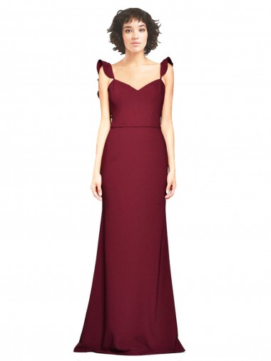Wholesale Burgundy Mermaid Strapless Long Prom Dress Canada