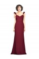 Wholesale Burgundy Mermaid Strapless Long Prom Dress Canada