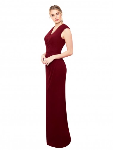 Wholesale Keyhole Back Burgundy Mermaid High Neck Long Prom Dress Canada
