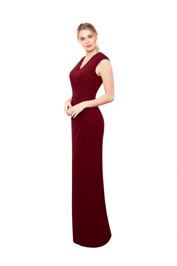 Wholesale Keyhole Back Burgundy Mermaid High Neck Long Prom Dress Canada