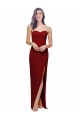 Wholesale Low Back Burgundy Sheath Sweetheart Long Prom Dress Canada