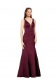 Wholesale V-Back Burgundy Sheath V-Neck Long Prom Dress Canada