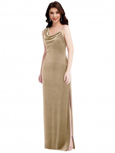 Wholesale Champagne Sheath One Shoulder Long Black Tie Prom Dress Canada