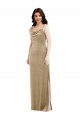 Wholesale Champagne Sheath One Shoulder Long Black Tie Prom Dress Canada