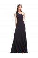 Wholesale Dark Navy A-Line One Shoulder Long Prom Dress Canada