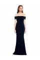 Wholesale Keyhole Back Dark Navy Mermaid Off the Shoulder Long Prom Dress Canada