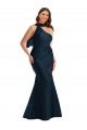 Wholesale Dark Navy Mermaid Halter Neck Long Plus Size Formal Prom Dress Canada