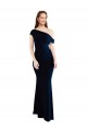 Wholesale Dark Navy Mermaid One Shoulder Long Prom Dress Canada