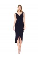 Wholesale Dark Navy Mermaid High Neck Knee Length High Low Prom Dress Canada