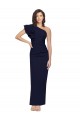 Wholesale Dark Navy Sheath One Shoulder Long Prom Dress Canada