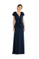 Wholesale Keyhole Back Dark Navy Trumpet Off the Shoulder Long Prom Dress Canada