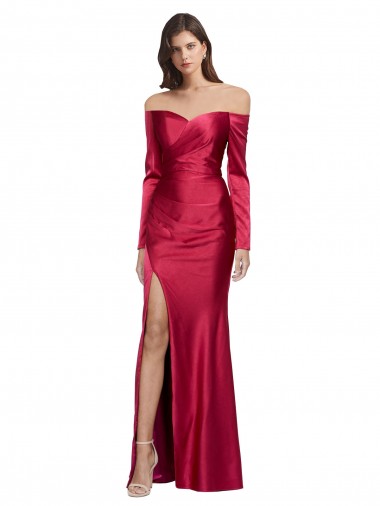 Wholesale Dark Red Sheath Sweetheart Long Prom Dress Canada