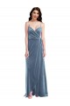 Wholesale Low Back Dusty Blue A-Line Sweetheart Long Prom Dress Canada