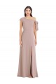 Wholesale Dusty Pink A-Line Off the Shoulder Long Prom Dress Canada