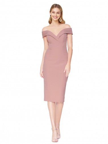 Wholesale Dusty Pink Mermaid High Neck Knee Length Black Tie Prom Dress Canada