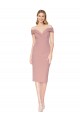 Wholesale Dusty Pink Mermaid High Neck Knee Length Black Tie Prom Dress Canada