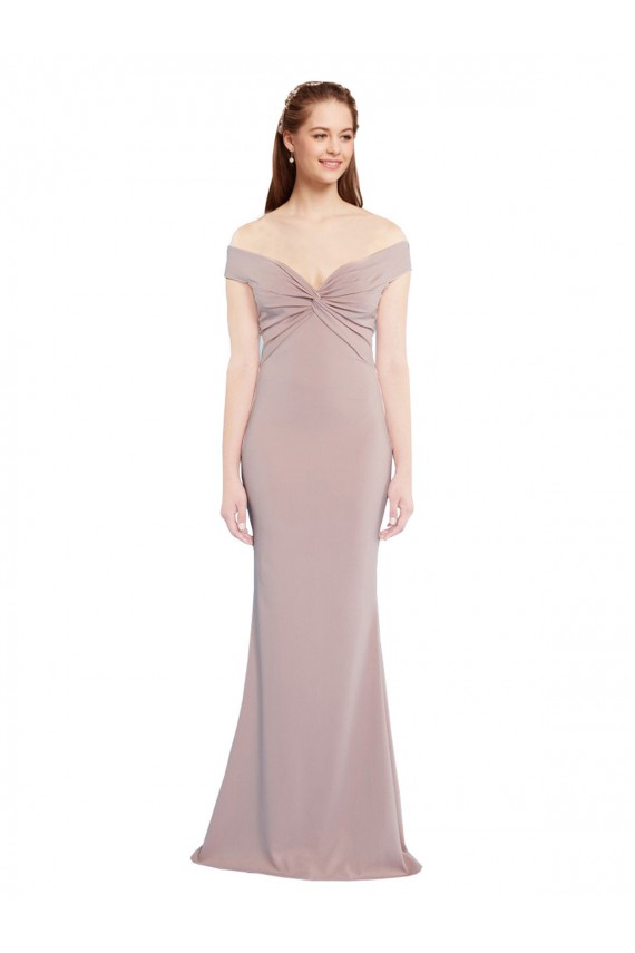 Wholesale Keyhole Back Dusty Pink Mermaid V-Neck Long Prom Dress Canada
