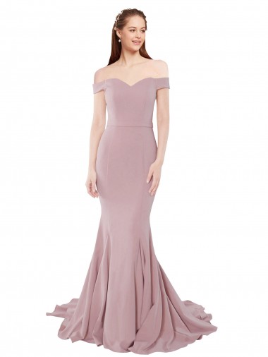 Wholesale Dusty Pink Mermaid Sweetheart Sweep Train Prom Dress Canada