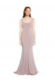 Wholesale Dusty Pink Mermaid Scoop Neck Long Prom Dress Canada
