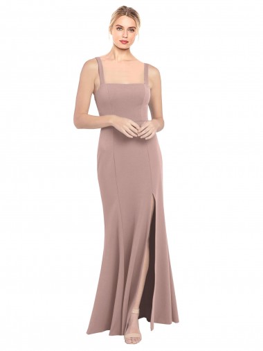 Wholesale Dusty Pink Mermaid High Neck Long Prom Dress Canada