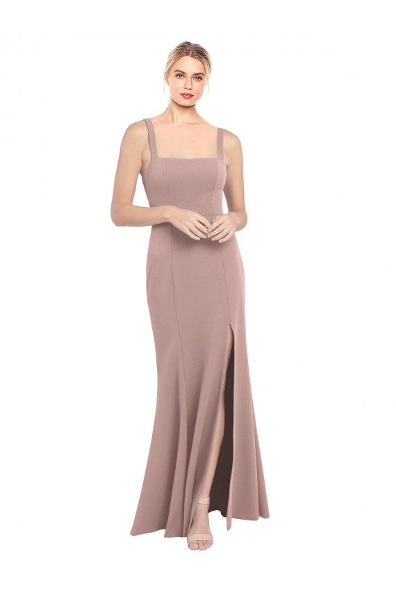 Wholesale Dusty Pink Mermaid High Neck Long Prom Dress Canada