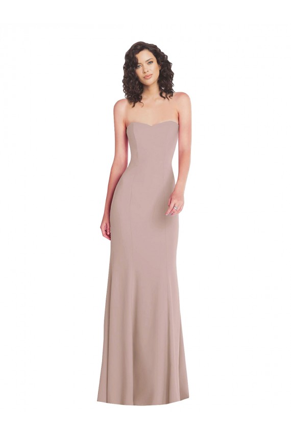 Wholesale Dusty Pink Mermaid Strapless Long Prom Dress Canada