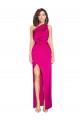 Wholesale Fuchsia Sheath One Shoulder Long Prom Dress Canada