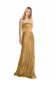 Wholesale Gold A-Line Strapless Long Prom Dress Canada