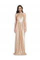 Wholesale Gold Sheath High Neck Long Prom Dress Canada
