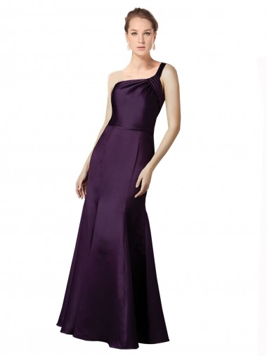 Wholesale Grape Mermaid One Shoulder Long Prom Dress Canada