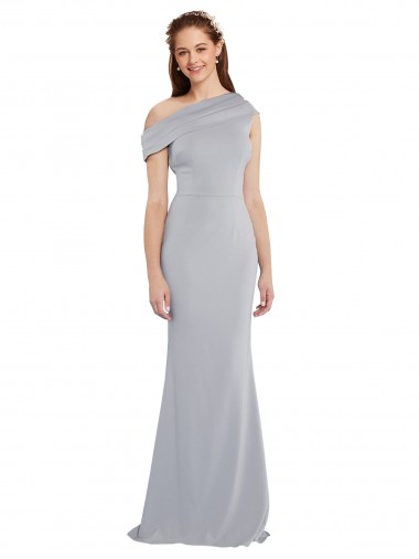Wholesale Grey Mermaid One Shoulder Long Prom Dress Canada