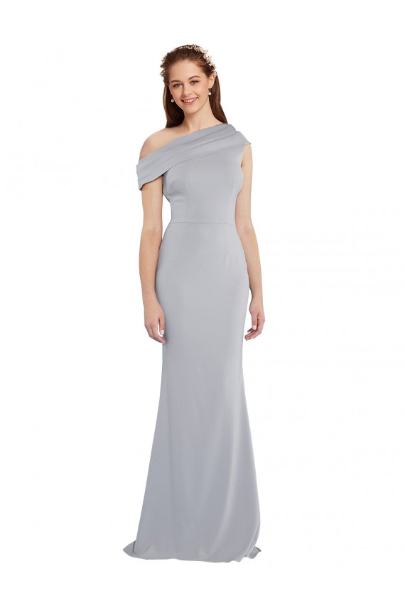 Wholesale Grey Mermaid One Shoulder Long Prom Dress Canada