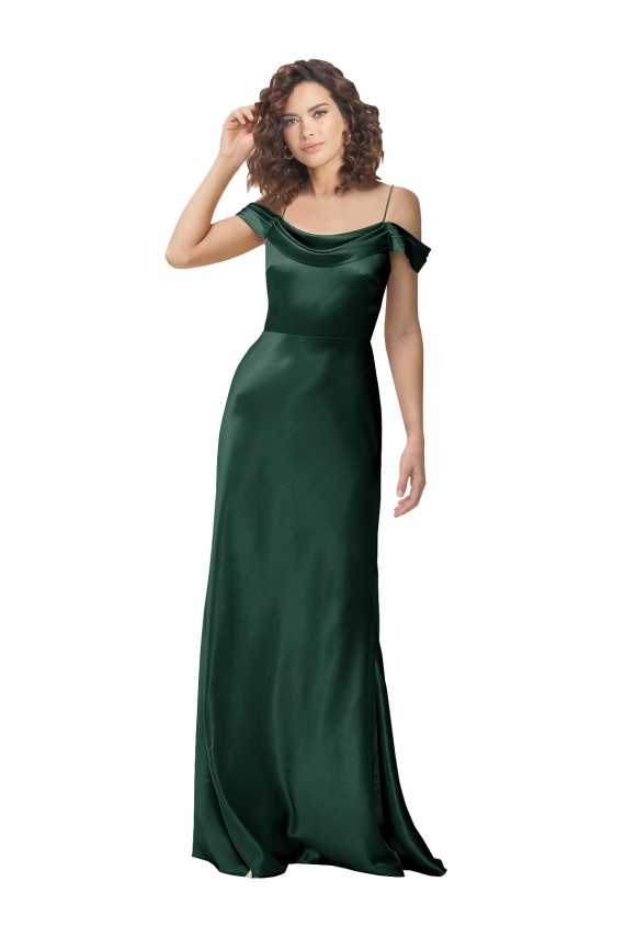 Wholesale V-Back Hunter A-Line Spaghetti Straps Long Prom Dress Canada