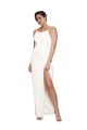 Wholesale Low Back Ivory Sheath High Neck Long Prom Dress Canada