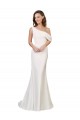 Wholesale Ivory Sheath One Shoulder Sweep Train Prom Dress Canada
