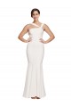 Wholesale Low Back Ivory Sheath Square Neck Long Prom Dress Canada