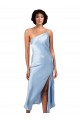 Wholesale Light Sky Blue A-Line One Shoulder Midi Length Prom Dress Canada