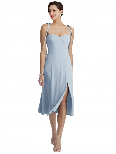 Wholesale Light Sky Blue A-Line Sweetheart Midi Length Prom Dress Canada
