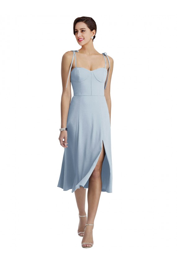Wholesale Light Sky Blue A-Line Sweetheart Midi Length Prom Dress Canada