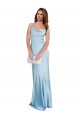 Wholesale Open Back Light Sky Blue Sheath Cowl Neck Long Prom Dress Canada