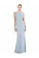 Wholesale Backless Light Sky Blue Trumpet Bateau Neck Long Prom Dress Canada