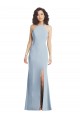 Wholesale Open Back Light Sky Blue Trumpet High Neck Long Prom Dress Canada