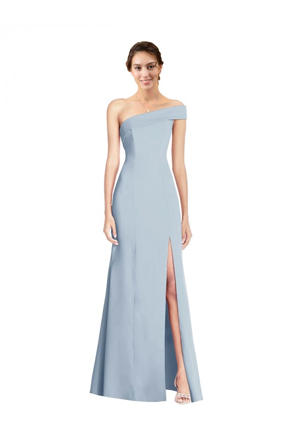 Wholesale Light Sky Blue Trumpet Off the Shoulder Long Prom Dress Canada