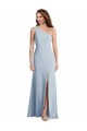 Wholesale Light Sky Blue Trumpet One Shoulder Long Stretch Crepe Prom Dress Canada