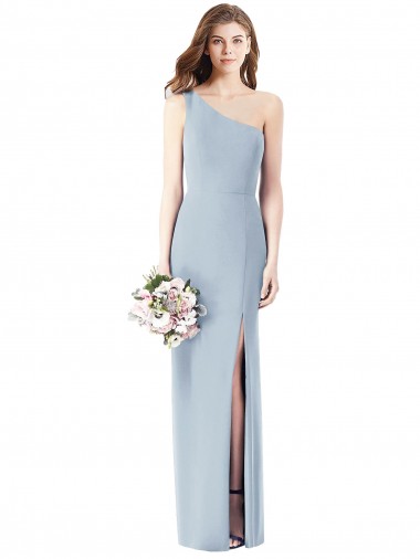 Wholesale Light Sky Blue Trumpet One Shoulder Long Prom Dress Canada