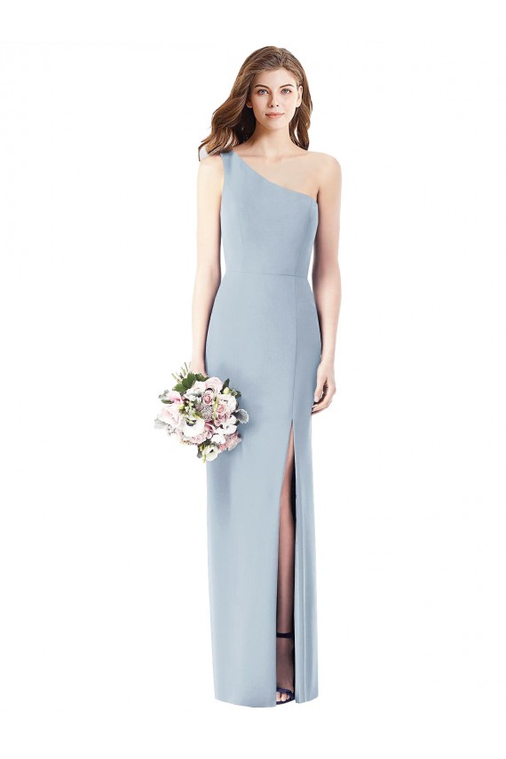 Wholesale Light Sky Blue Trumpet One Shoulder Long Prom Dress Canada